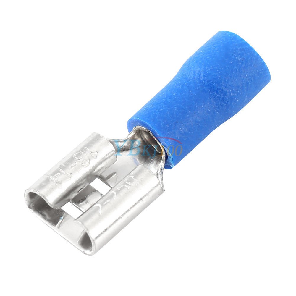 50pcs Female Spade Blade Wire Connectors Insulated Crimp Terminal 1.52