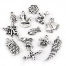 100Pcs Bulk Lots Tibetan Silver Mix Pendants Charms Bracelet Necklace Making coi