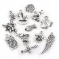 100Pcs Bulk Lots Tibetan Silver Mix Pendants Charms Bracelet Necklace Making coi
