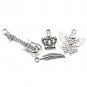 100Pcs Bulk Lots Tibetan Silver Mix Pendants Charms Bracelet Necklace Making coi