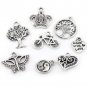 100Pcs Bulk Lots Tibetan Silver Mix Pendants Charms Bracelet Necklace Making coi