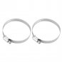 Motorcycle Flame Exhaust Pipe Heat Shield Muffler Guard Cover Silver 50mm-70mm