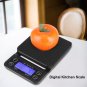 3KG/0.1g Electronic Digital Kitchen Food Scale Drip Coffee Weighing +Timer Black