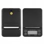 3KG/0.1g Electronic Digital Kitchen Food Scale Drip Coffee Weighing +Timer Black