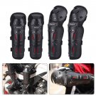 Motorcycle Motocross Racing Black Knee Elbow Pad Protective Gear Guard 4 Pcs