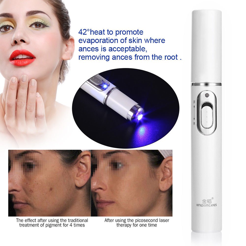 Blue-Ray Therapy Pen Acne Scar Facial Skin Blemish Wrinkle Removal Treatment