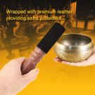 6.8" Tibetan Buddhism Singing Bowl Wooden Mallet Striker Stick With Leather Head