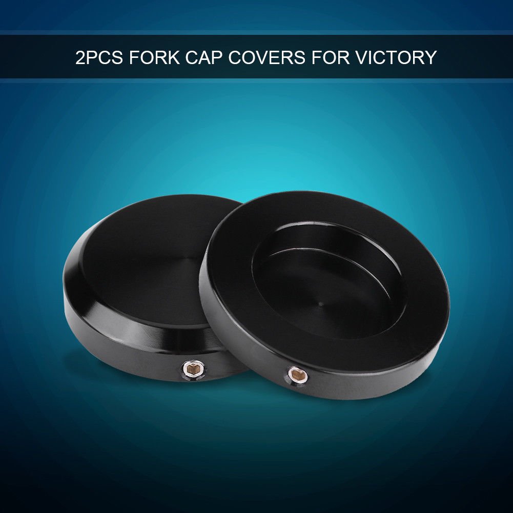 2Pc CNC Billet Front Fork Cap Stem Nut Cover for Victory Cross Country Highball