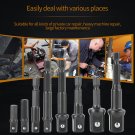 8pc CRV Hex Shank 1/4" 3/8" 1/2" Socket Bit Adapter Drill Bits Nut Driver Set el