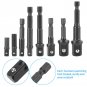 8pc CRV Hex Shank 1/4" 3/8" 1/2" Socket Bit Adapter Drill Bits Nut Driver Set el
