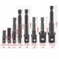 8pc CRV Hex Shank 1/4" 3/8" 1/2" Socket Bit Adapter Drill Bits Nut Driver Set el