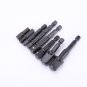 8pc CRV Hex Shank 1/4" 3/8" 1/2" Socket Bit Adapter Drill Bits Nut Driver Set el