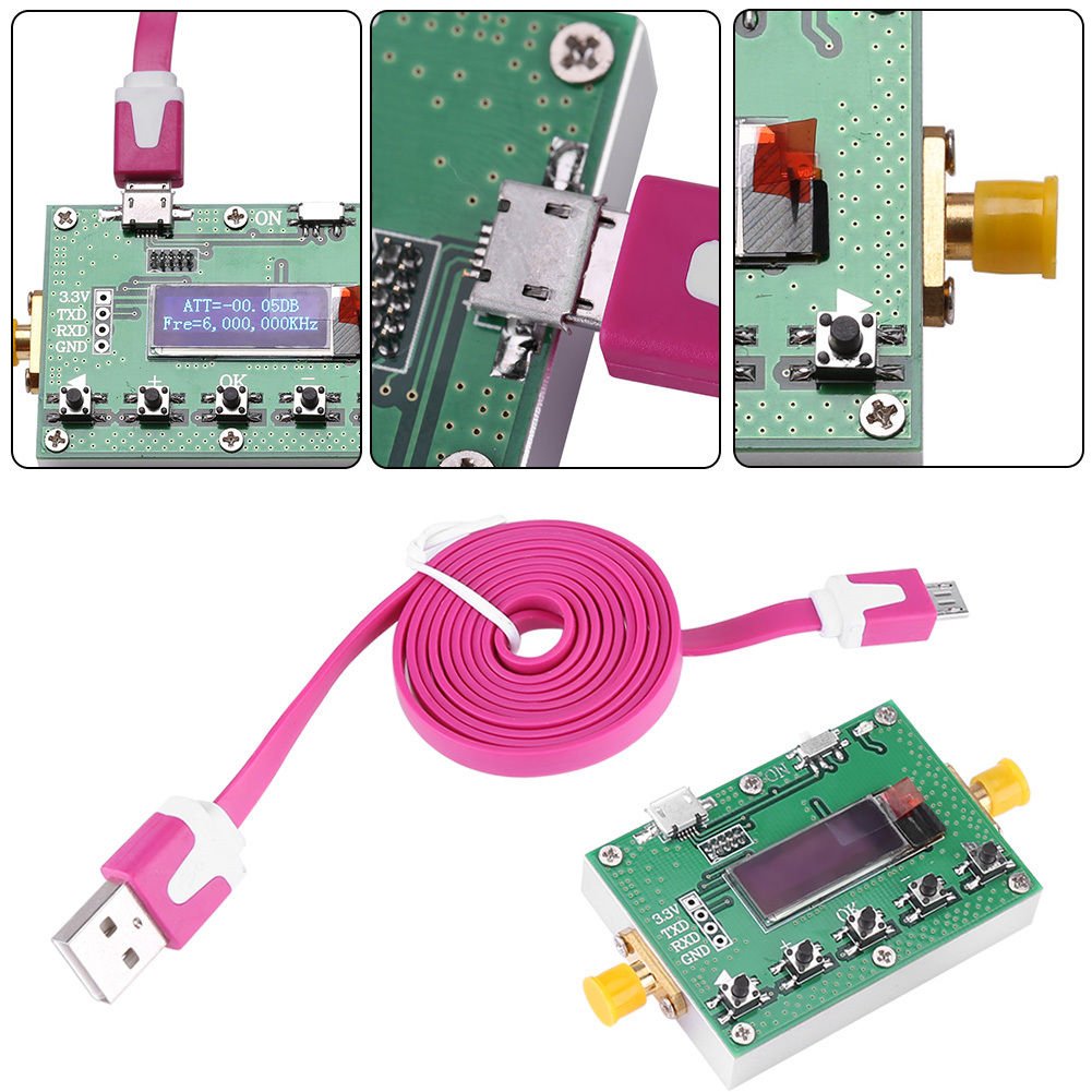 OLED Display 6G Digital Programmable Attenuator 30DB step 0.25 RF Module USB coi
