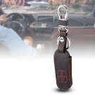 2 Buttons PU Leather Key Case Cover Fob Chain Accessories for Mazda 2 3 CX5