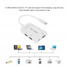 Portable USB 3.1 Type C USB-C to 3 Port USB 3.0 OTG Hub Micro SD SD Card Reader