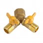 G1/2 Brass Garden Irrigation 2 Way Adapter Splitter Hose Pipe Tap Connector
