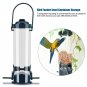 Transparent Hanging Wild Bird Feeder Seed Container Storage For Outdoor Garden