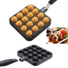 16 Hole Takoyaki Grill Pan Octopus Ball QQ Egg Plate Home Kitchen Cooking Baking