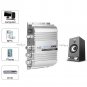 Mini Aluminum Auto Car Home HiFi Stereo Audio Amplifier Super Bass AMP MP3