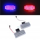 2Pcs New 22 LED Emergency Strobe Warning Flashing Grill Light Red / Blue