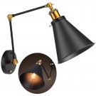 220V E27 Retro Industria Swing Arm Sconce Wall Light Loft Lamp Fixture Decor
