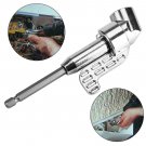 Adjustable 105 Degree Right Angle Driver Screwdriver 1/4 Hex Shank Drill Bits