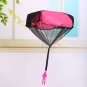 Kid Children Tangle Free Toy Hand Throwing Parachute Kite Outdoor Game Rose Red