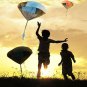 Kid Children Tangle Free Toy Hand Throwing Parachute Kite Outdoor Game Rose Red