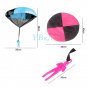 Kid Children Tangle Free Toy Hand Throwing Parachute Kite Outdoor Game Rose Red