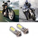 2x White H6M COB LED Motor Bike ATV Headlight Fog Light Bulb PX15d P15D25-1 EL