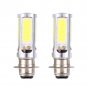 2x White H6M COB LED Motor Bike ATV Headlight Fog Light Bulb PX15d P15D25-1 EL