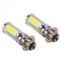 2x White H6M COB LED Motor Bike ATV Headlight Fog Light Bulb PX15d P15D25-1 EL