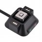 Durable Desktop PC Replacement Power Reset Button Module Switch w/ Dual USB Port