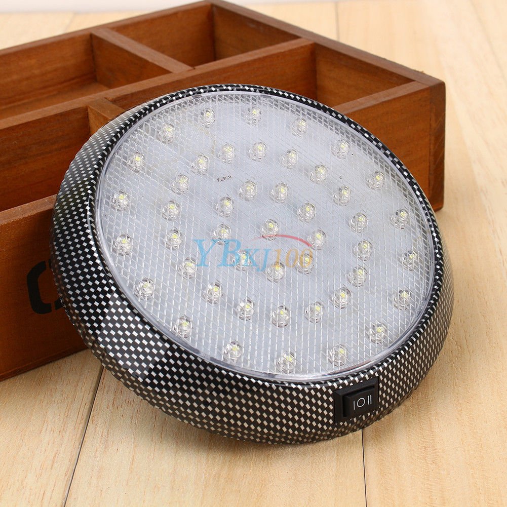 Car DC 12V 46LED Interior Roof Ceiling Dome White Light Reading Lamp Universal