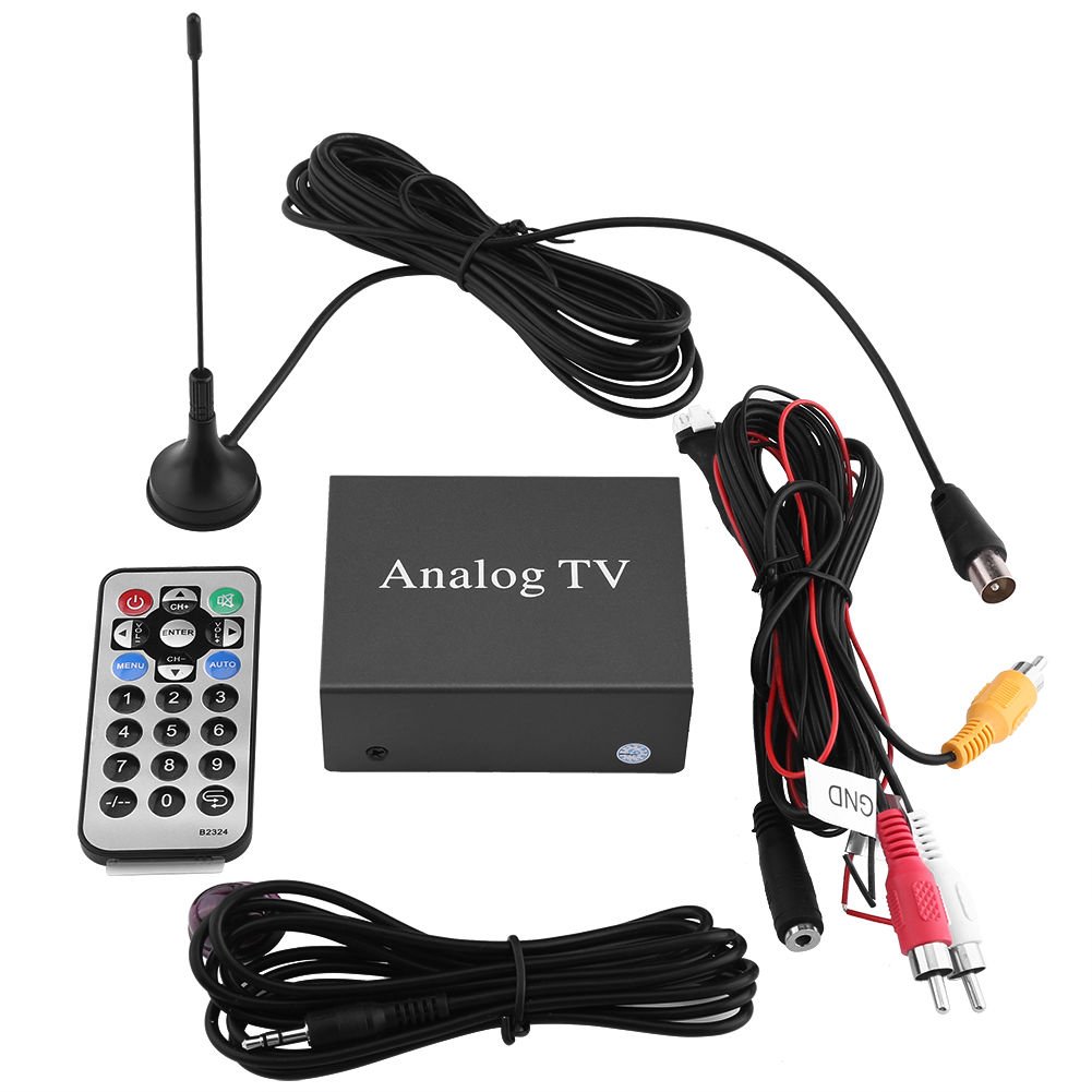 Car Mobile DVD TV Receiver Analog Monitor TV Tuner Strong Signal Box W/ Antenna