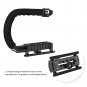 Universal C Shaped Video Bracket Holder Handheld Stabilizer Grip for Smartphone