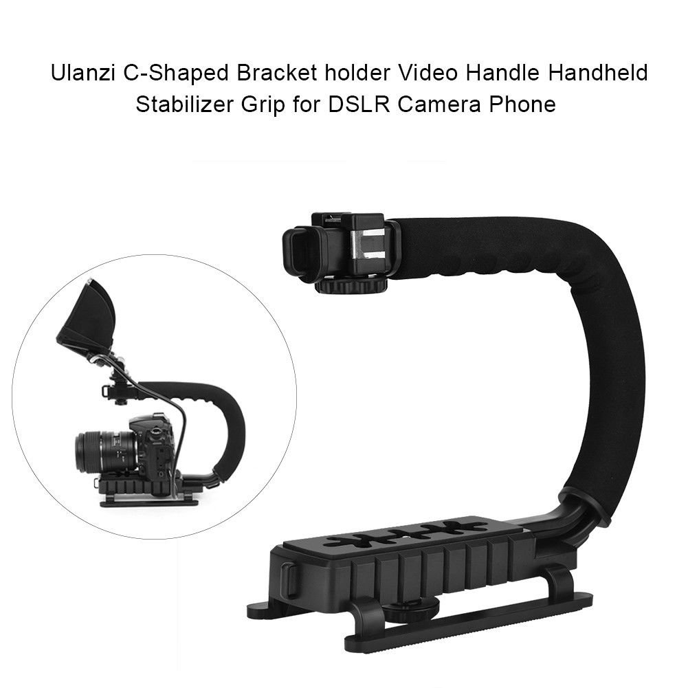 Universal C Shaped Video Bracket Holder Handheld Stabilizer Grip for