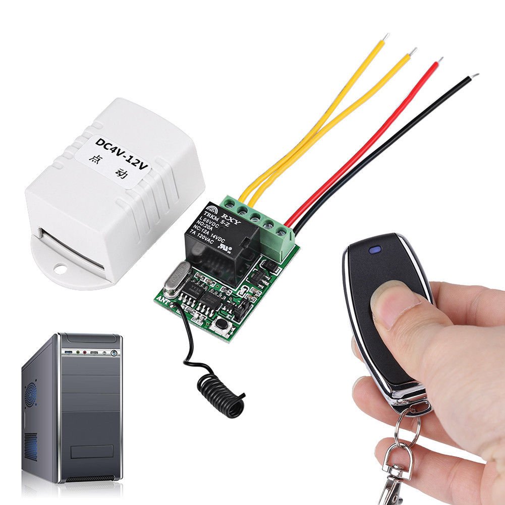 Micro Relay Remote Switch 4V 5V 6V 7.4V 9V 12V Switching Wireless ON OFF 10A coi