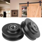 2x Sliding Barn Door Hardware Track Kit Closet Window Cupboard Rail Roller Patio