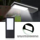144LED Solar Power PIR Motion Sensor Wall Light Outdoor Garden Yard Patio Lamp