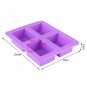 Silicone 4-Cavity Rectangle Soap Cake ice Mold Mould Tray For Homemade Craft DIY