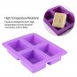 Silicone 4-Cavity Rectangle Soap Cake ice Mold Mould Tray For Homemade Craft DIY
