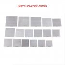 18x BGA Reball Reballing Rework Net Universal Stencils Directly Heat Set Kit coi
