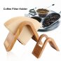 Home Bamboo Wood Coffee Filter Holder Coffee Paper In 4 Size Storage Rack Stand