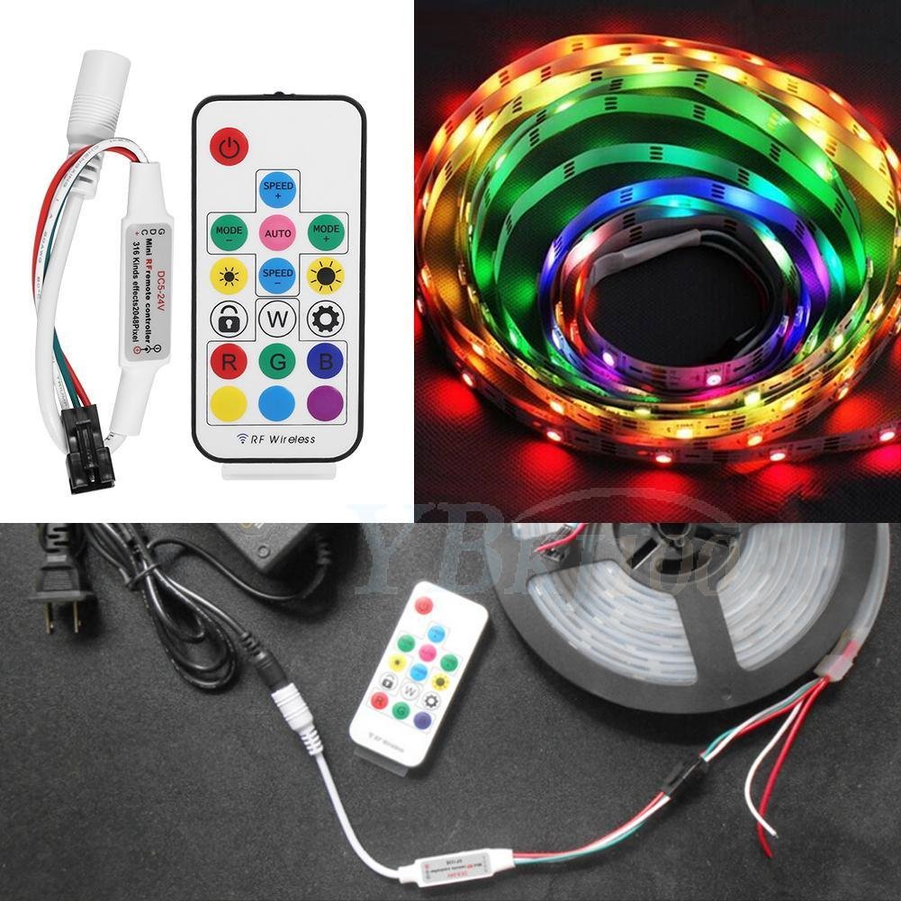Wireless RF Remote controller 17 keys WS2812B/WS2811 LED Strip DC5-24V
