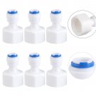 6x 1/4 Tube OD to 1/2 NPT Water Filter Quick Connectors for RO Reverse Osmosis