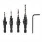 1/4" Adjustable Hex Shank Drill Bits Quick Change Countersink Woodworking Tool