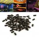100pcs 8 * 10mm 4Pin Male Plug Adapter Connector Needle for RGB LED Strip Light