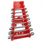 9 Slot Red Wrenches Rack Standard Organizer Holder Tools Save Space Plastic