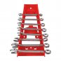 9 Slot Red Wrenches Rack Standard Organizer Holder Tools Save Space Plastic